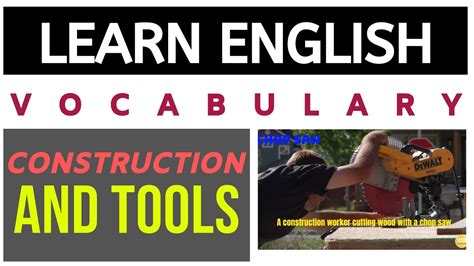 Learn English Vocabulary Construction And Tools Words Youtube