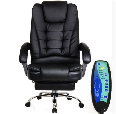 Office Armchair With Footrest Executive Reclining Computer Desk Chair With Footrest