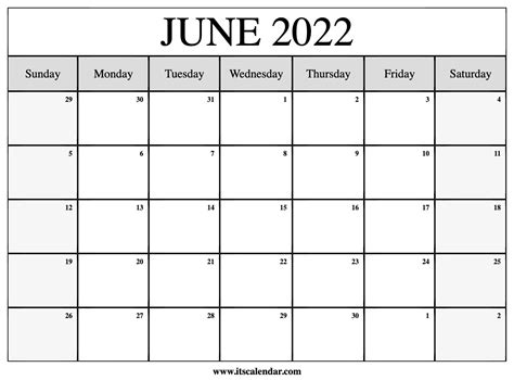 Free Printable June 2022 Calendars Wiki Calendar June 2021 Calendar