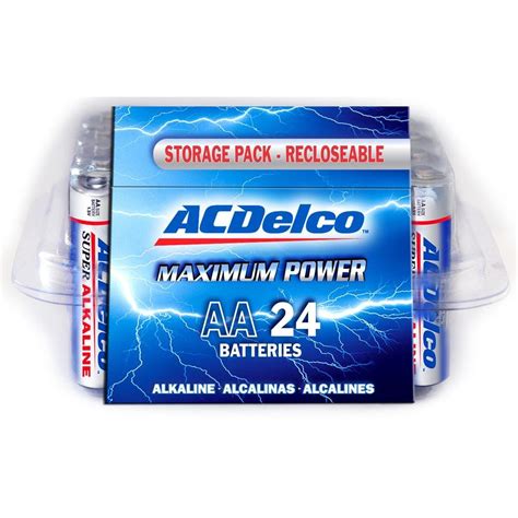 Acdelco Super Alkaline Aa Battery 24 Pack Ac251 The Home Depot