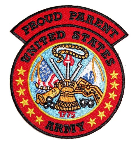 Patriotic Proud Parent United States Army Biker Patch Patriotic