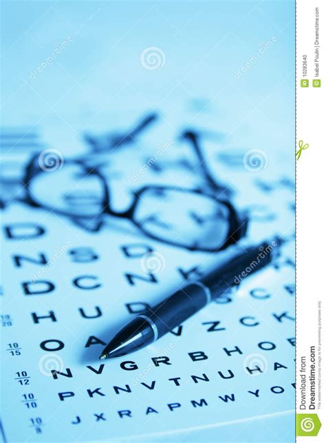 Optician Eye Test Chart Royalty Free Stock Photo