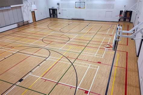 School Gymnasium With Vinyl Flooring Basketball Floor Gym Flooring