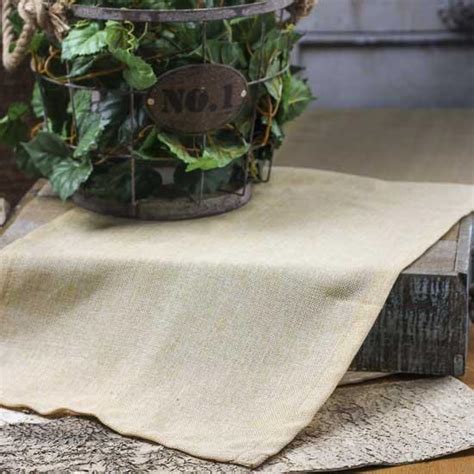 Natural Designer Burlap Table Runner Textiles And Linens Home Decor