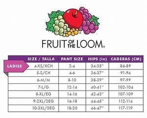 Fruit Of The Loom Sizing Chart