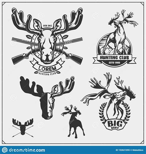 The huntington 30 vanity set is elegantly constructed of solid hardwood. Set Of Hunting Club Emblems, Labels And Design Elements ...