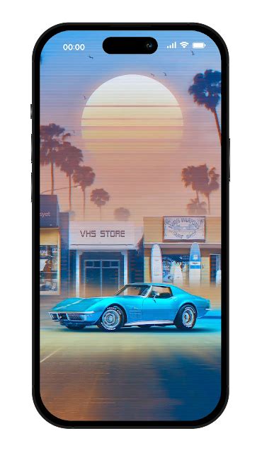 4k Wallpaper Iphone Retro Car Sunset