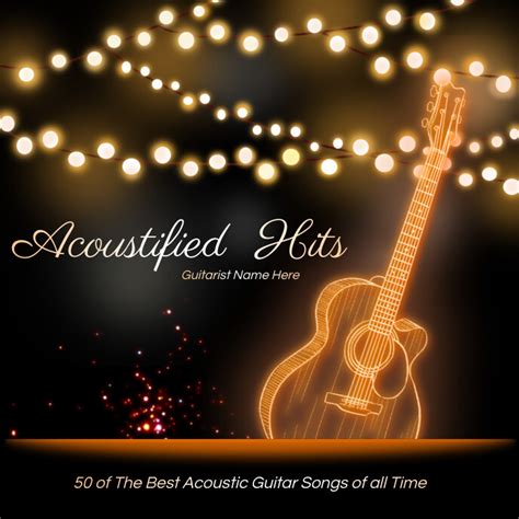 Acoustic Guitar Album Cover Design Template Postermywall