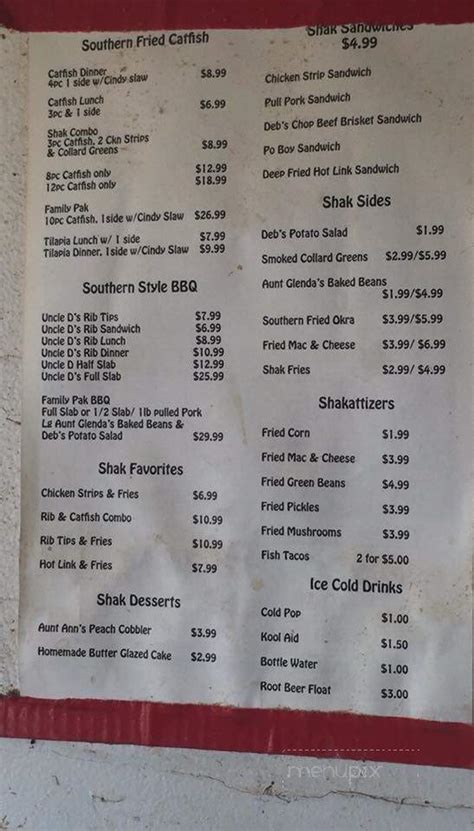 Maybe you would like to learn more about one of these? Menu of The Soul Food Shak in Maricopa, AZ 85138