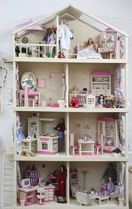 Mattel barbie ferienhaus skipper babysitter set aldi. Puppenhaus Möbel für 29cm Puppe Barbie und Karinaa ...