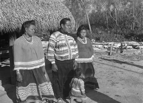 Florida Memory Seminole Indian With Two Women And A Child
