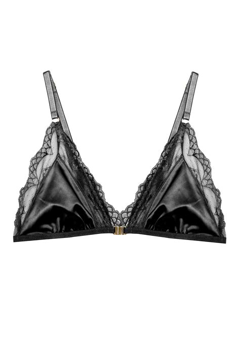 Wish Black Lace Triangle Bralette Playful Promises Usa