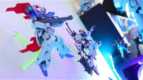 Flying Gundam Display With Wall Mounted Action Bases 3d Printing