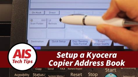 How To Setup Your Kyocera Copiers Address Book And One Touch Keys