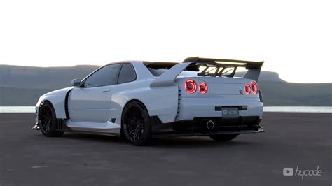 Nissan Gtr Aesthetic Black Car Wallpaper 3d Render City