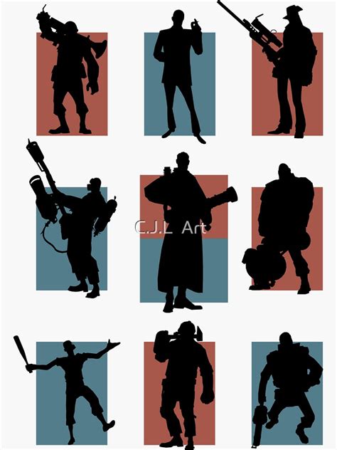 Tf2 Silhouette 1 Sticker For Sale By Clboi Redbubble