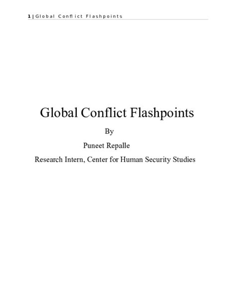 Doc Global Conflict Flashpoints Puneet Repalle