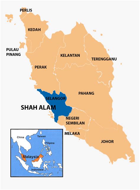 Shah Alam Selangor Map Hd Png Download Kindpng