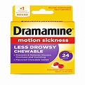 Dramamine All Day Less Drowsy Motion Sickness Relief, 12 Chewable ...
