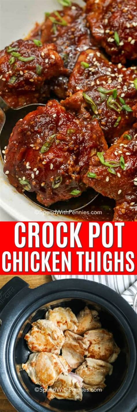 Sherry, sweet onions, poultry seasoning, pepper, red potatoes and 3 more. Crock Pot Chicken Thighs {Sweet & Spicy Sauce} | YouTube ...