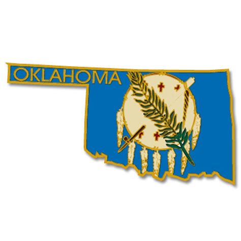 Pinmart State Shape Of Oklahoma And Oklahoma Flag Lapel Pinpin Visit