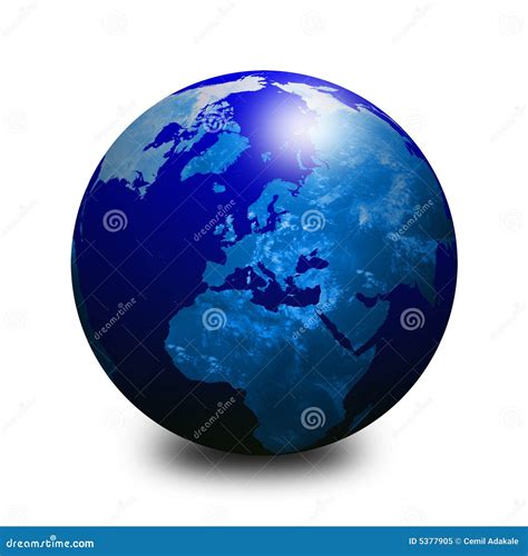 Blue World Globe 3 Royalty Free Stock Photo Image 5377905