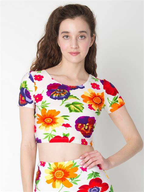 american apparel floral print short sleeve crop top where to buy and how to wear