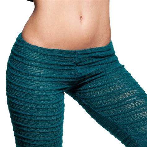 Teal Large Sexy Dance And Yoga Stretch Knit Shadow Stripe Hipster Tights Unique Jeggings Kd Dance