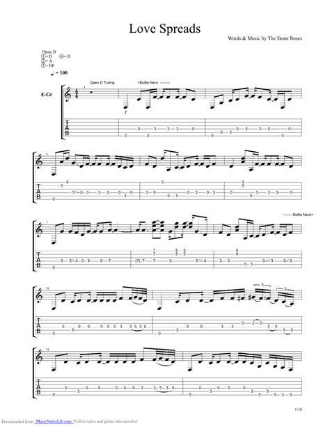 Love Spreads Guitar Pro Tab By Stone Roses