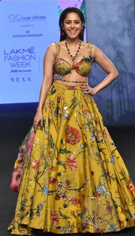 Nushrratt Bharuchha In A Yellow Lehenga At Lakme Fashion Week 2023