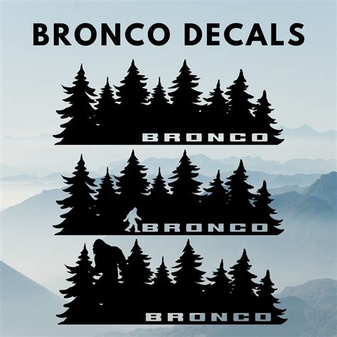 Ford Bronco Vinyl Sticker Car Decal Woods Forest Etsy