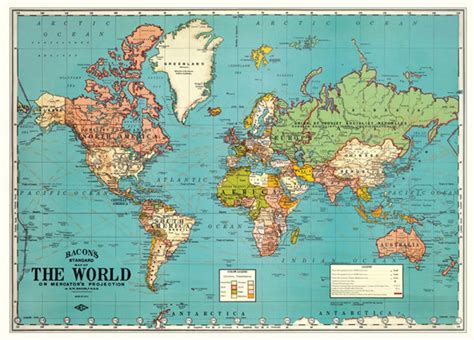 Vintage World Map Printable