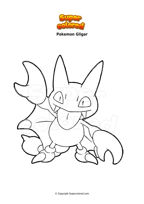 Coloring Page Pokemon Gligar