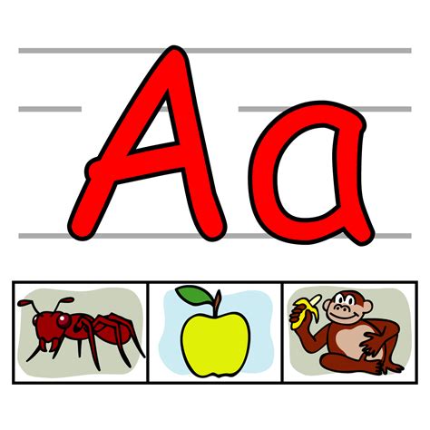 Alphabet clipart english picture 41429. Clip Art: Alphabet Set 01: A Color | abcteach