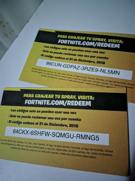 These codes are usually sent out by epic games or their partnership companies. Spray codes I got, I don't play Fortnite, so enjoy them ...