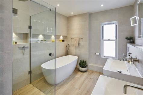 Plan the bed, dressing area, and bathroom space; Scandi Style Ensuite in Thames Ditton | Bathroom Eleven