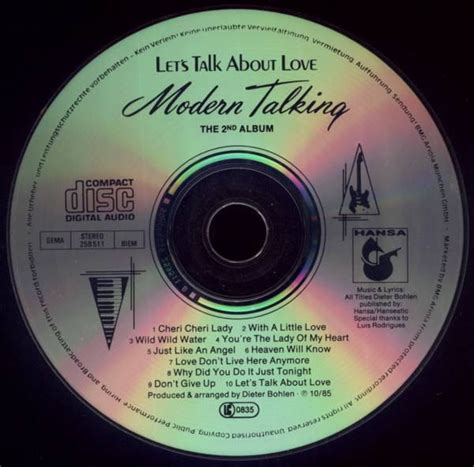 Modern Talking ‎ Lets Talk About Love The 2nd Album 1985