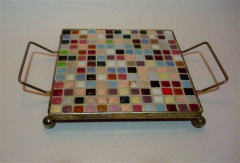 Vintage Ceramic Tiles Hot Plate Mosaic Tiles Mid Century Etsy