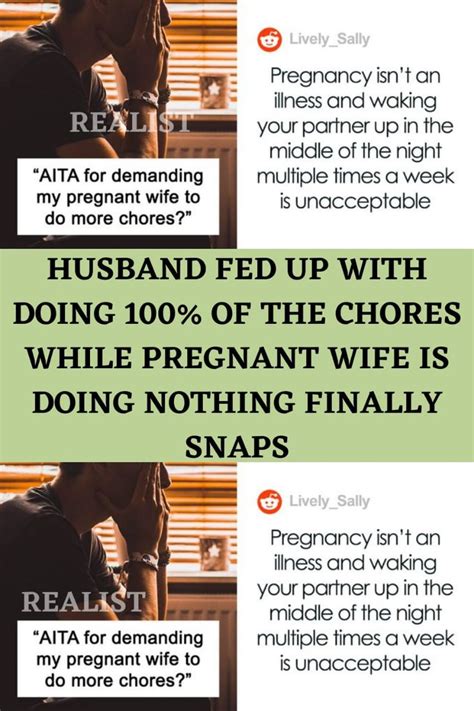 Husband Fed Up With Doing 100 Of The Chores While Pregnant Wife Is Doing Nothing Finally Snaps