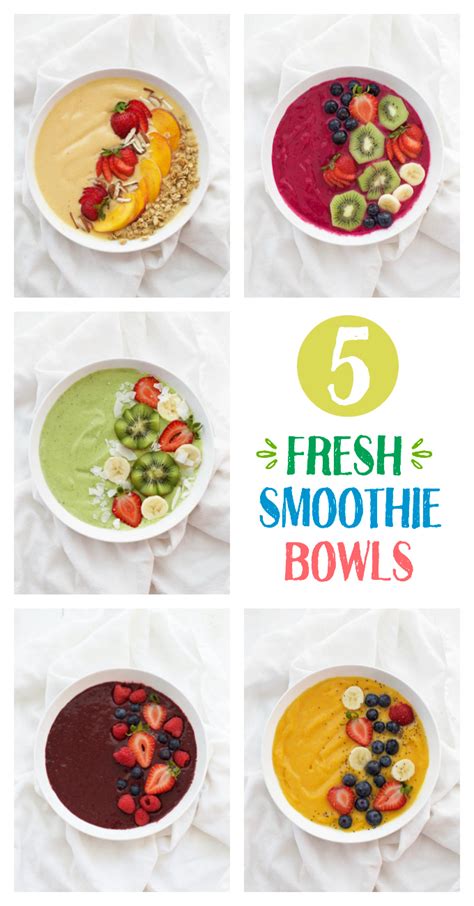 5 Fresh Smoothie Bowls To Make Right Now One Lovely Life