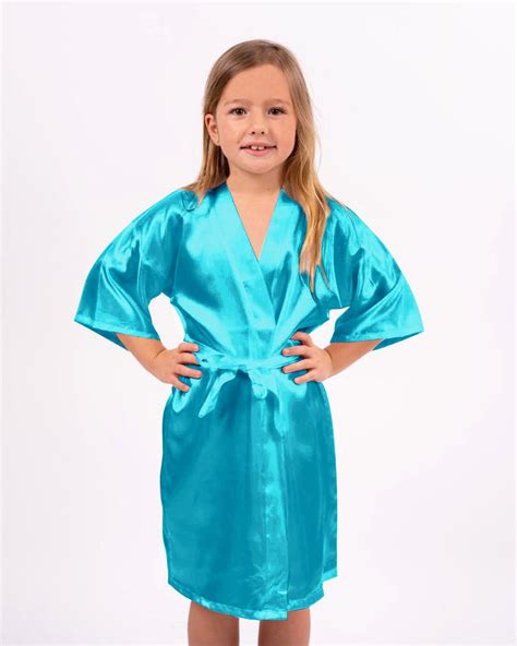 Tiffany Blue Satin Kimono Robe Turquoise Bridal Robe