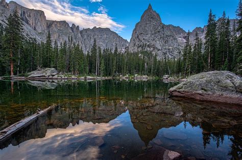 Mirror Lake Mountains Trees Landscape Reflection Wallpapers Hd