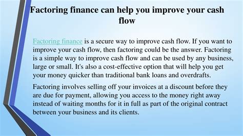 Ppt Factoring Finance India Powerpoint Presentation Free Download