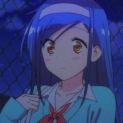 Pin By セツナ On Icons ♡ Blue Anime Aesthetic Anime Old Anime