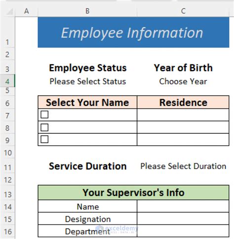 How To Make A Fillable Form In Excel 5 Suitable Examples