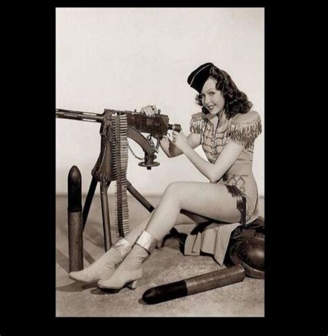 Sexy Pin Up Girl Photo World War 2 Ww2 Pinup Us Army Machine Gun Ebay