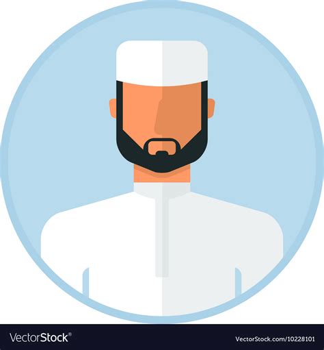 arabic muslim man royalty free vector image vectorstock