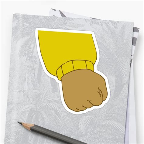 Arthur Fist Angry Meme Sticker By Tlaprise Redbubble