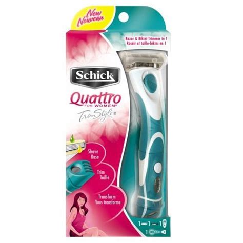 Quattro® titanium offers a clean, smooth shave that's easy on your skin…and your wallet. Schick Quattro For Women Trimstyle Razor & Bikini Trimmer ...