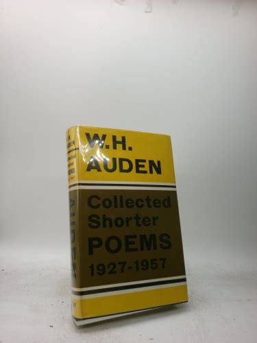 Collected Shorter Poems 1930 1944 By Auden Wh Wystan Hugh Very